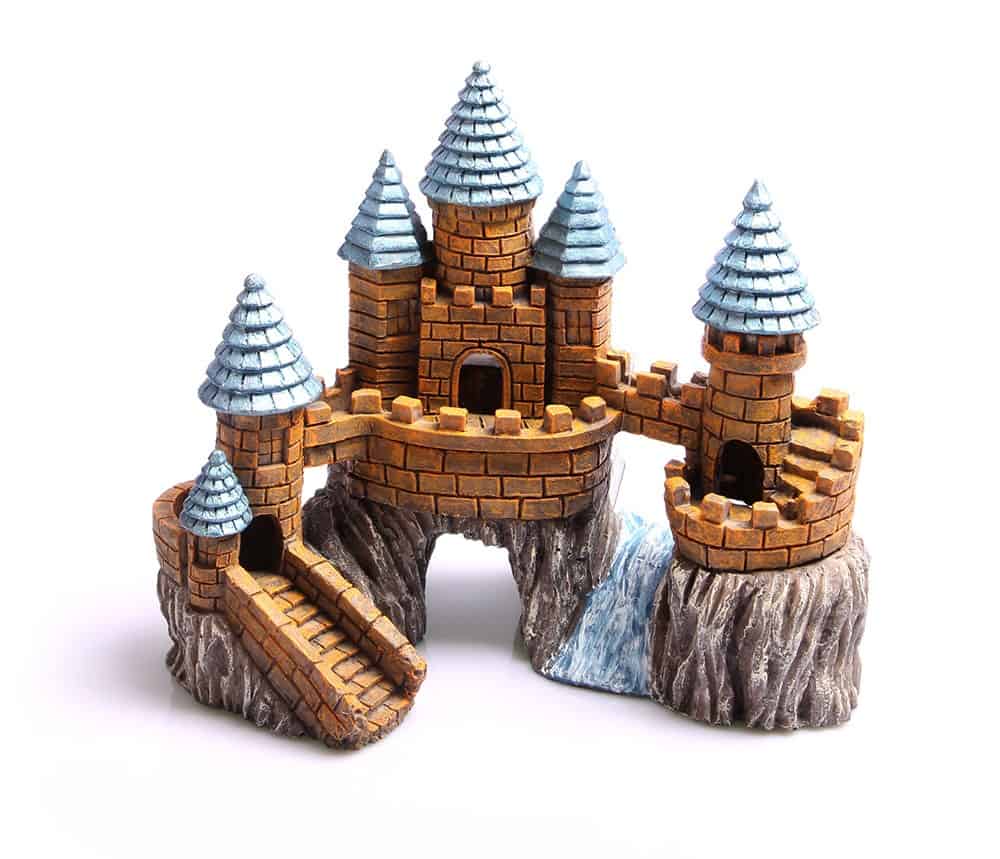 Ornament Castle On The Rock W.River Large 32.5x23x27.5cm-1