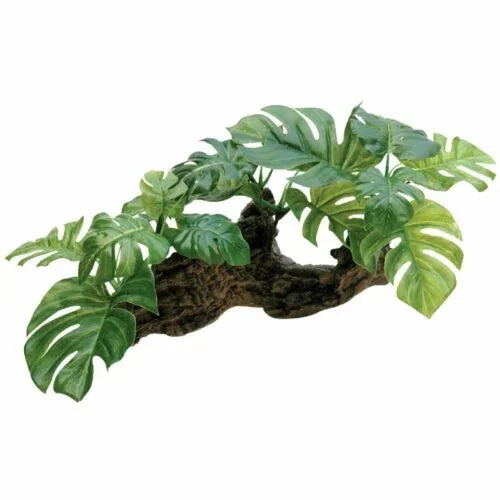 Reptile One Ornament Driftwood With Plastic Plant Md 37X24X18Cm-1