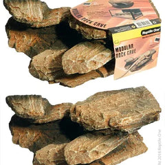 Reptile One Rock Cave Modular Stackable Heat Mat Ready - Large 28.8 X 11.2 X 19Cm-1