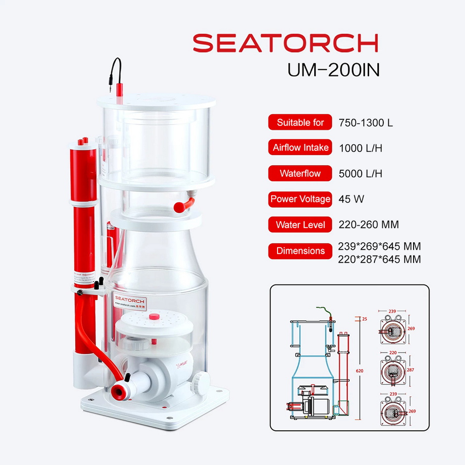 SeaTorch UM-IN200 Internal skimmer 750-1300l