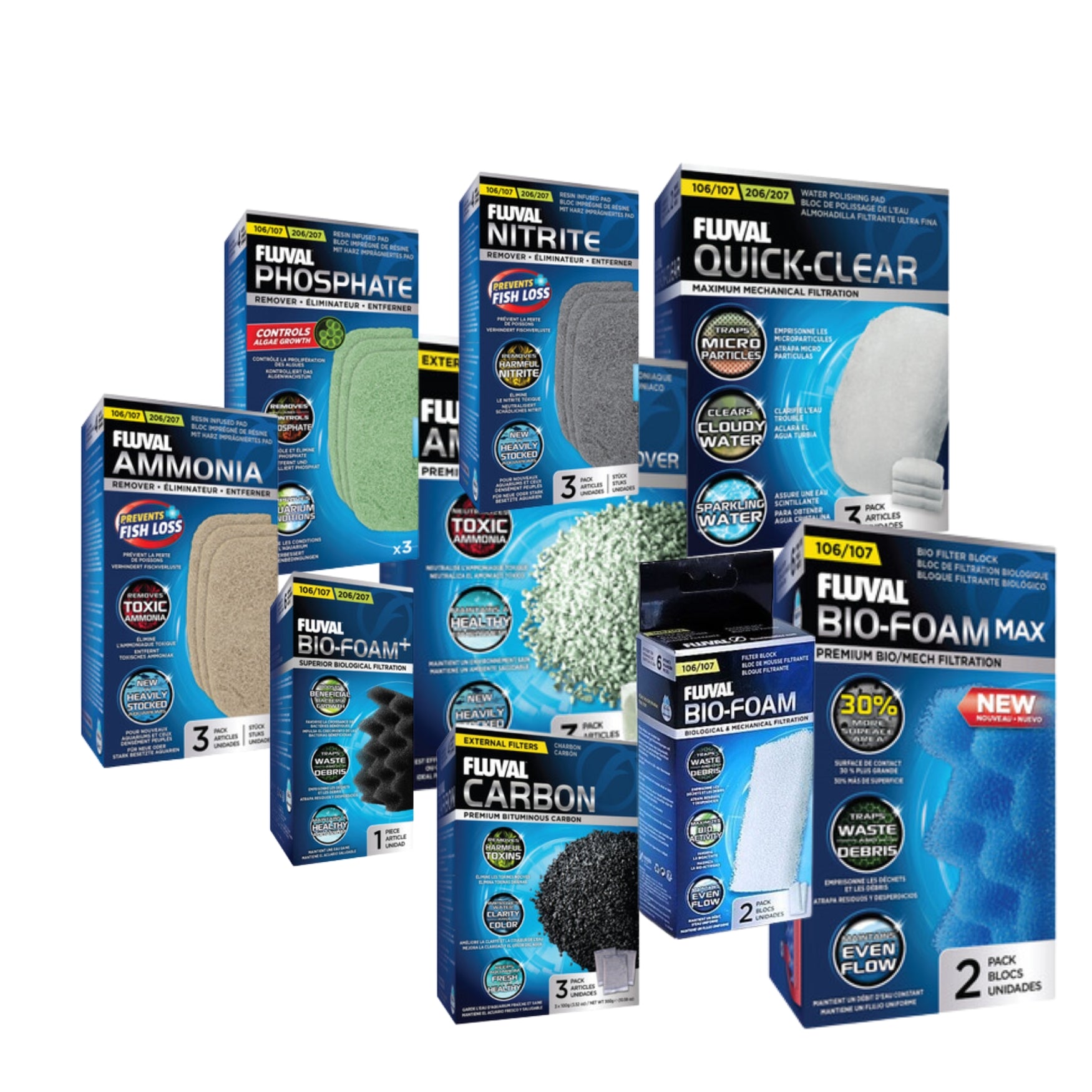 Fluval 107 Master Media Kit 9pk