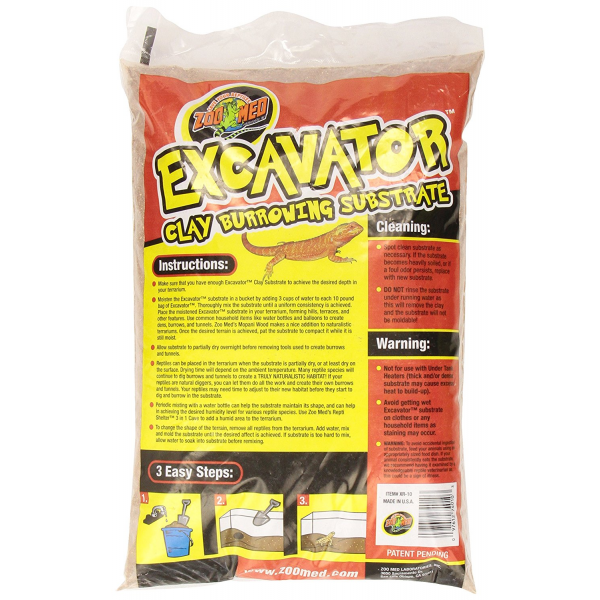 Zoo Med Excavator Clay Burrowing Substrate 9kg Bag-1