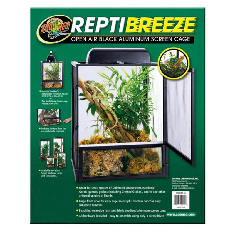 Zoo Med ReptiBreeze Aluminium Screen Cage 41 x 41 x 51cm-1
