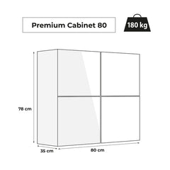 Aquael Premium 80 White Cabinet-3