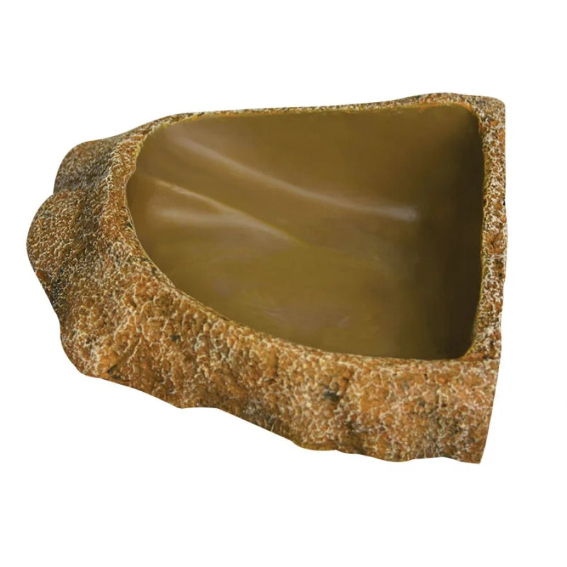 Reptile One Dyno Rock Bowl Corner Fit Deep Dish 22.2x20x8cm-1