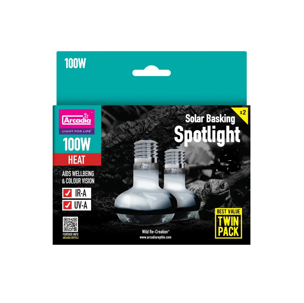 Arcadia Twin Pack - Solar Basking Spot 100w x 2