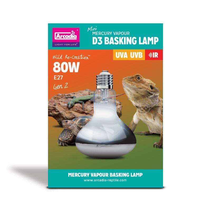 Arcadia MV D3 UV-A/B IR Basking Lamp - 100W