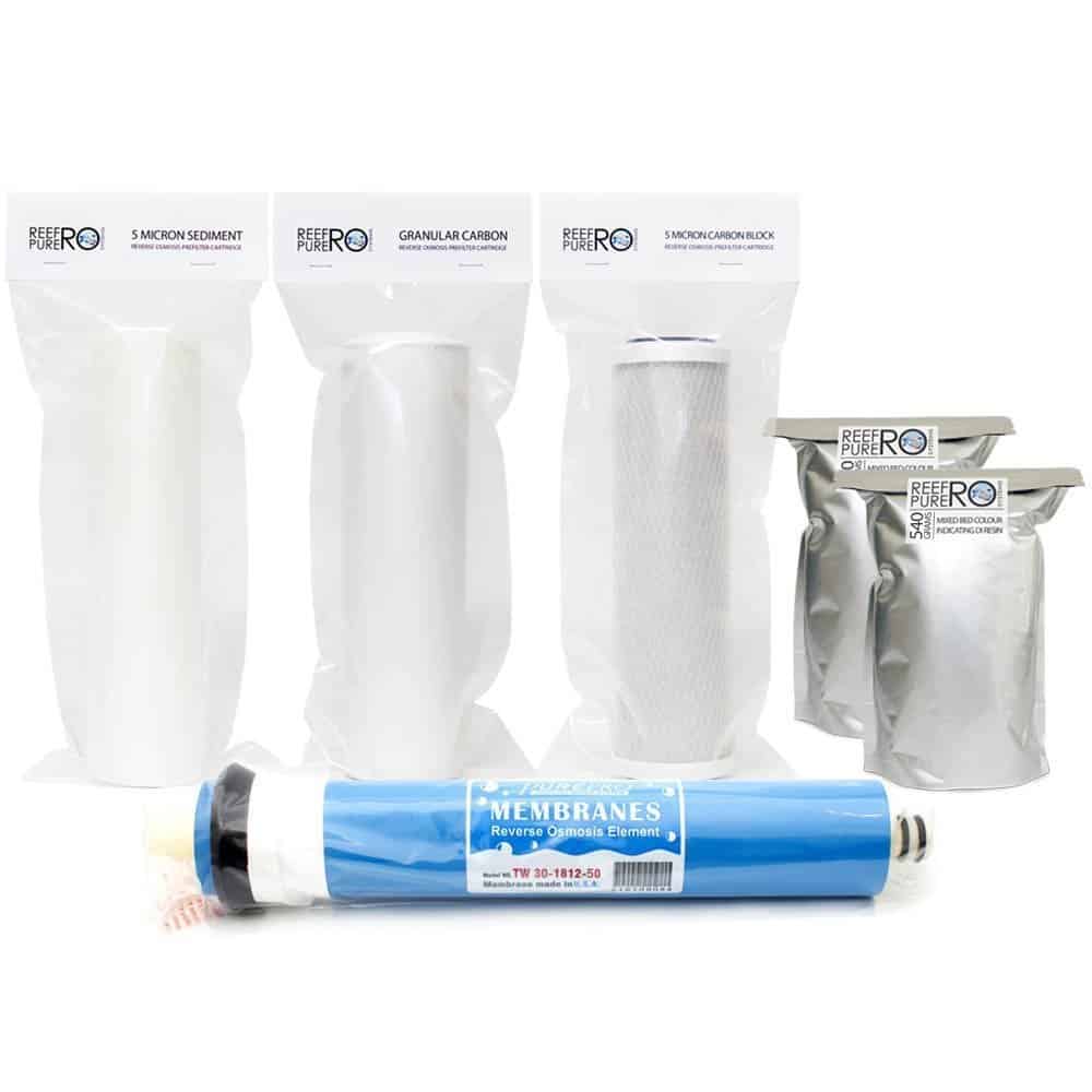 6 Stage Filter Kit " DI Resin & Single 50GPD Membrane