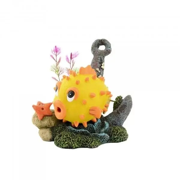 Bioscape Bubbler - Yellow Puffer & Anchor-1