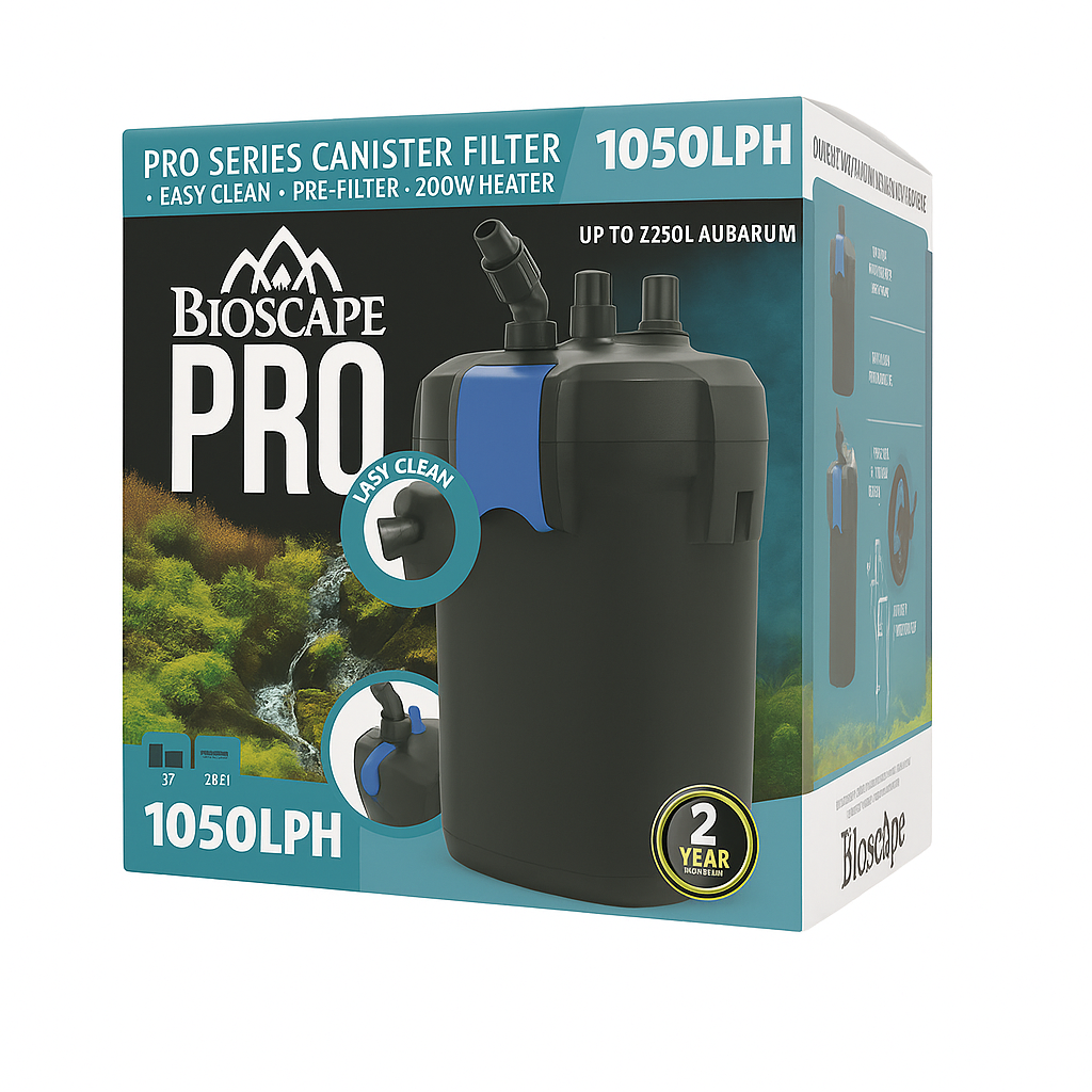 Bioscape Pro Canister 1050 L/PH w/Inbuilt Heater