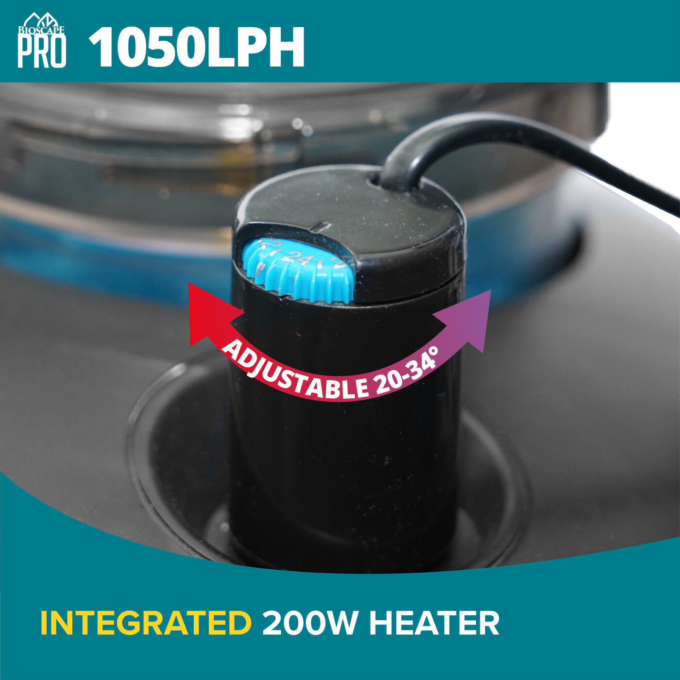 Bioscape Pro Canister 1050 L/PH w/Inbuilt Heater-2