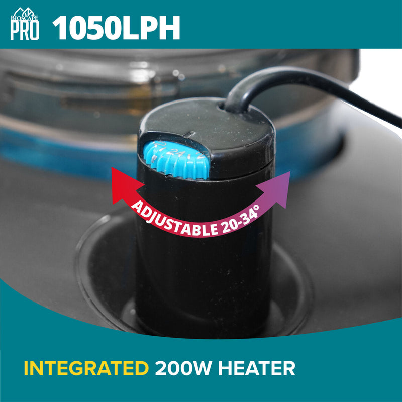 Bioscape Pro Canister 1050 L/PH w/Inbuilt Heater-2