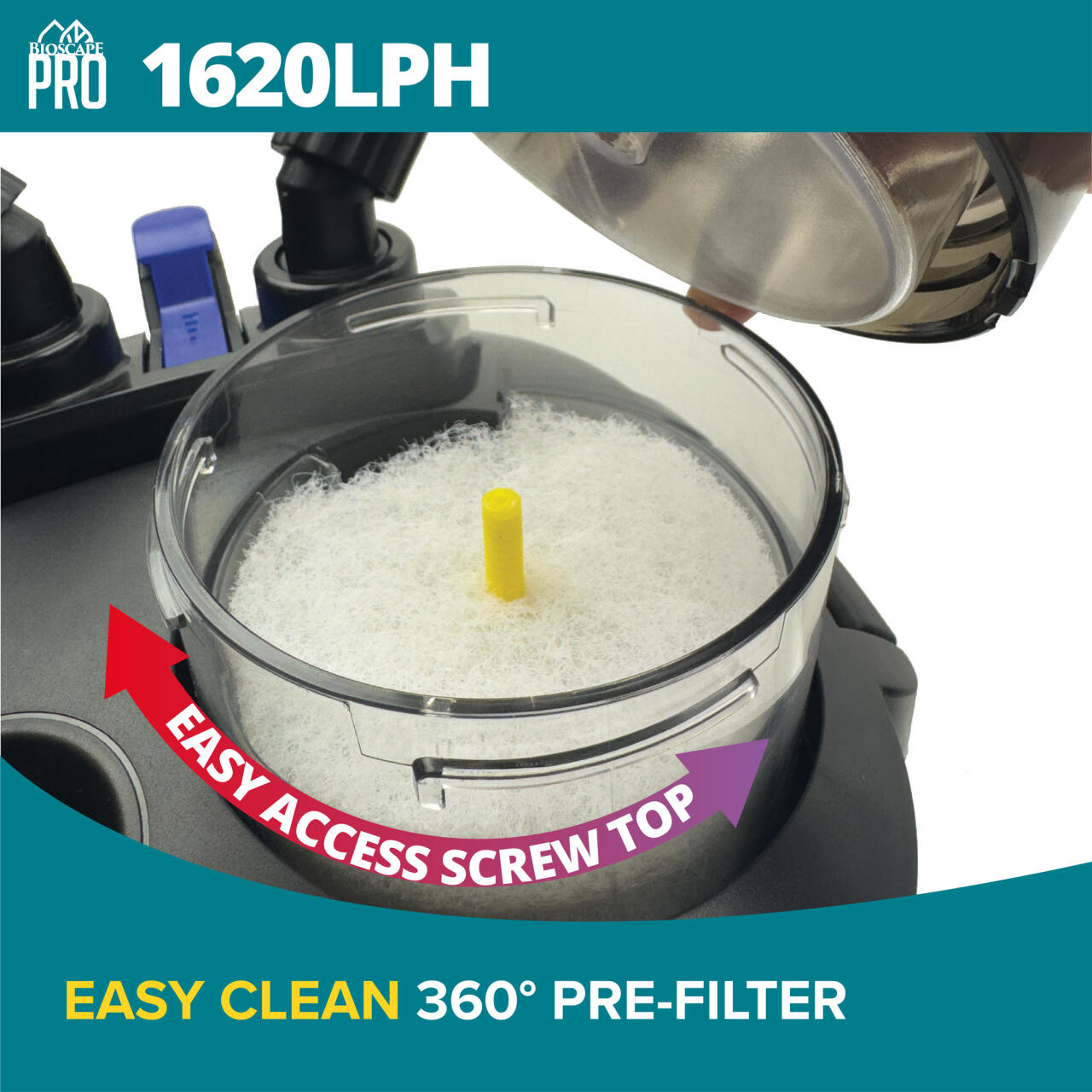 Bioscape Pro Canister 1620 L/PH w/Inbuilt Heater-6