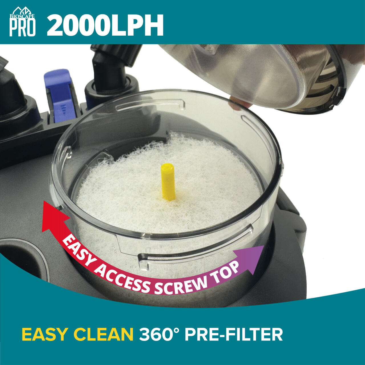Bioscape Pro Canister 2000 L/PH w/Inbuilt Heater-7