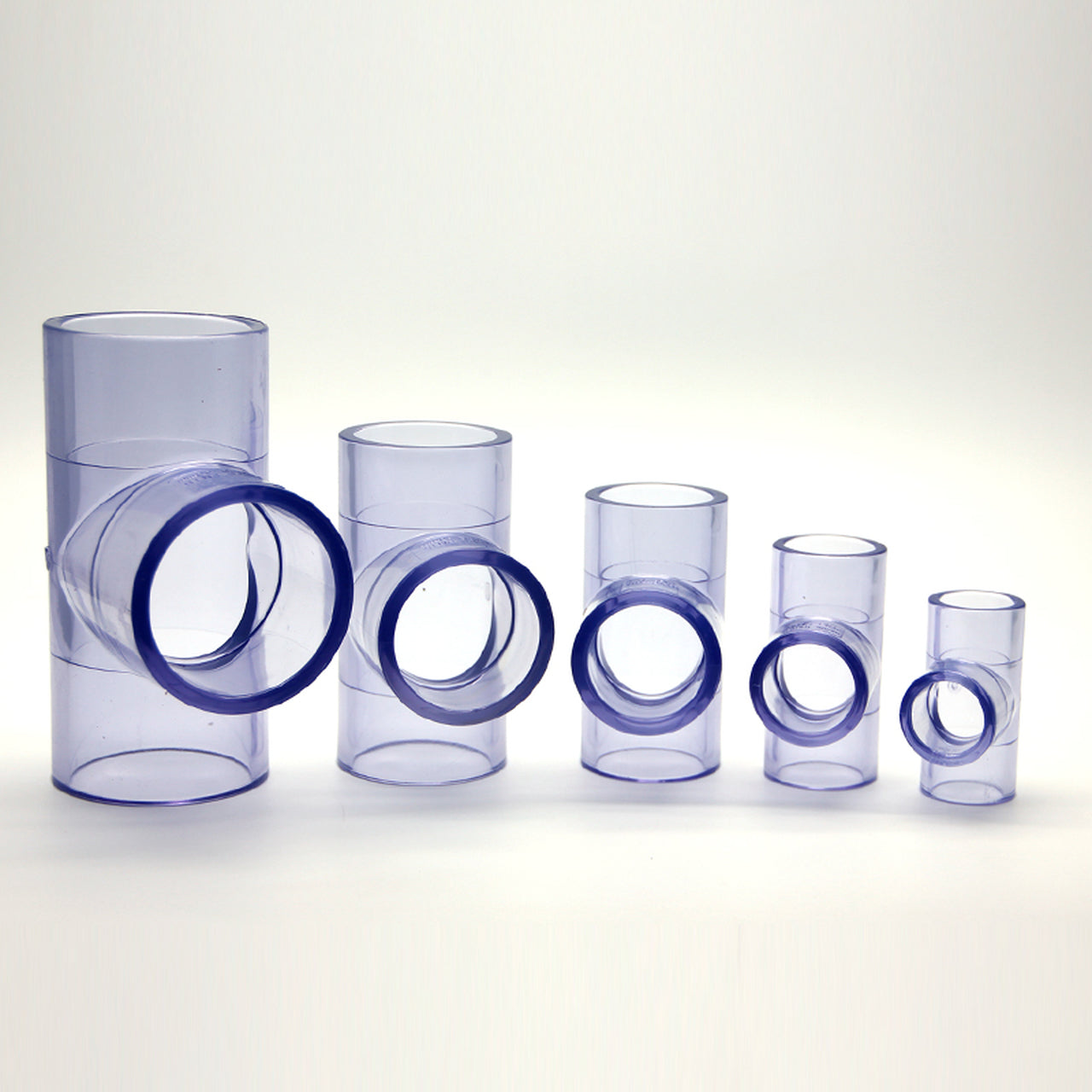 Clear DIN UPVC Tee