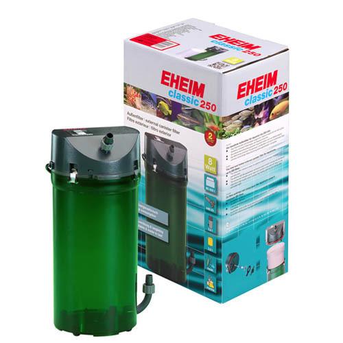 EHEIM classic 250 - external filter with biological + mechanical filter media and double taps-1