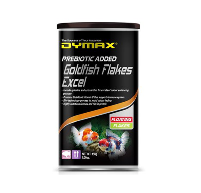 Dymax Goldfish Flakes Excel 150g Floating Flakes-1