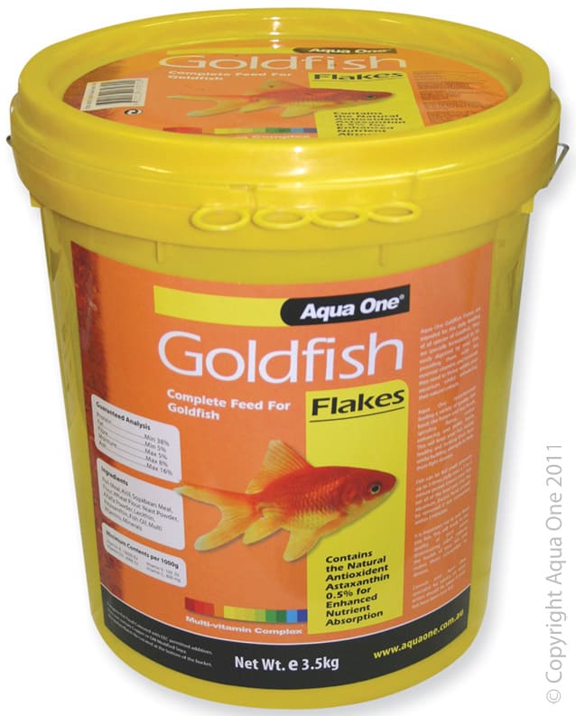 Aqua One Goldfish Flake Food Bulk Bucket 3.5kg-1
