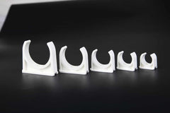 White DIN Pipe Clip-1