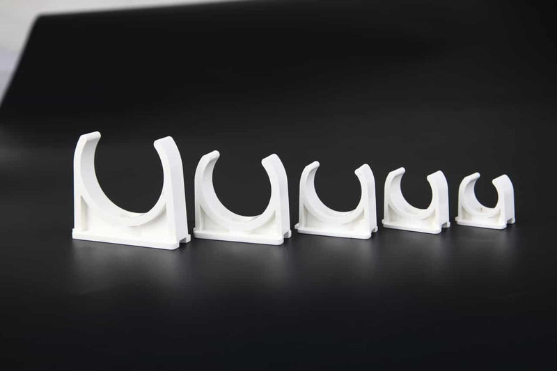 White DIN Pipe Clip-1