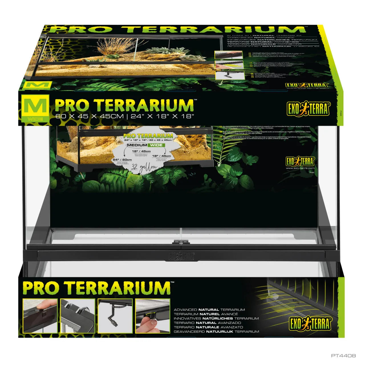 Exo Terra Pro Terrarium Medium / Wide 60 x 45 x 45cm-1