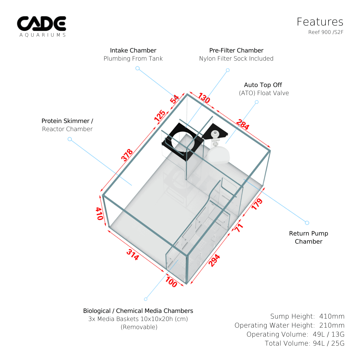 CADE PRO REEF S2/F 900-15