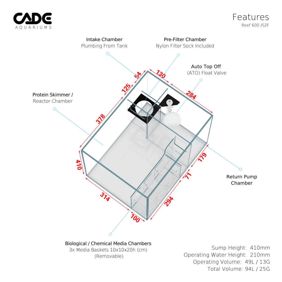 CADE PRO REEF S2/F 600-17