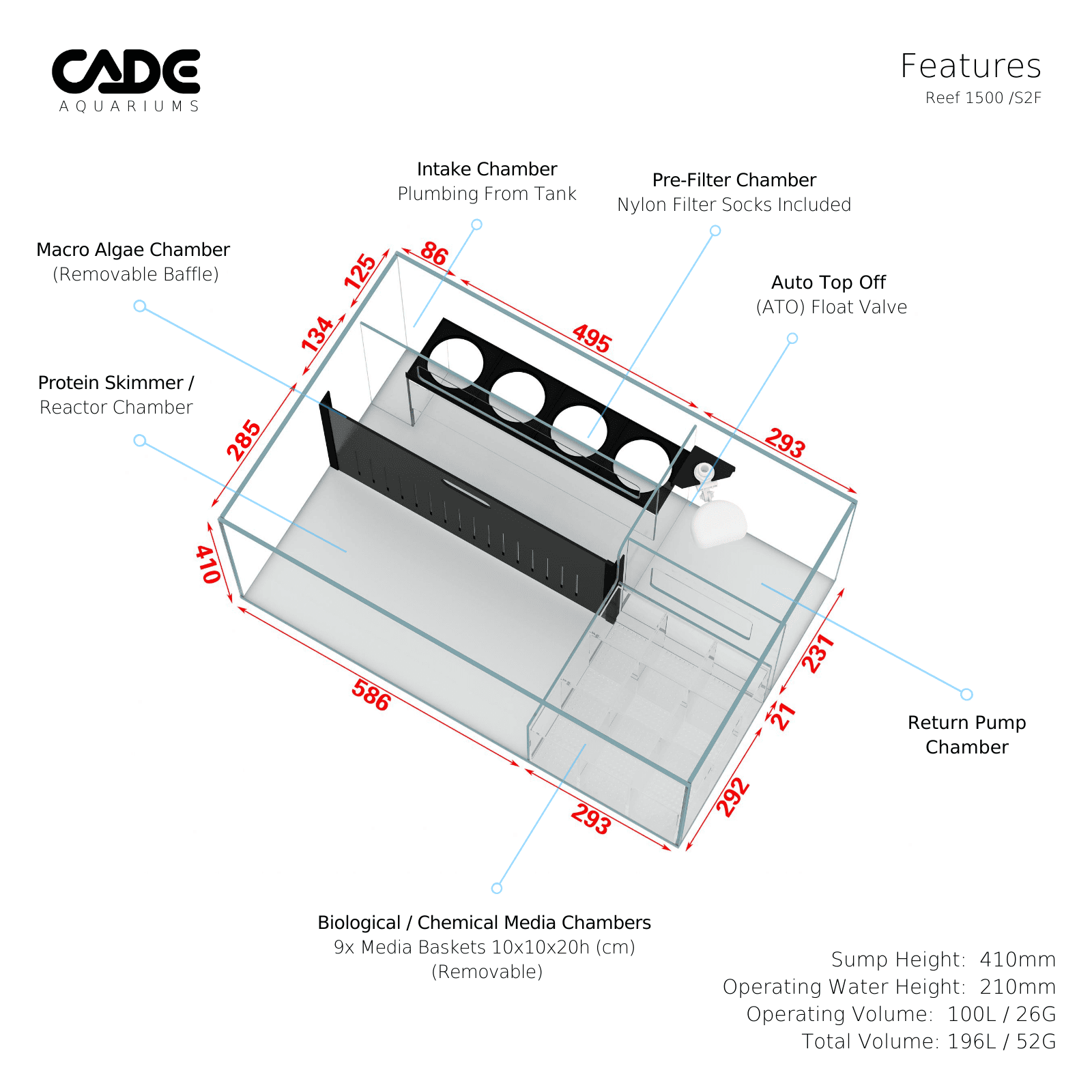 CADE PRO REEF S2/F 1500-8