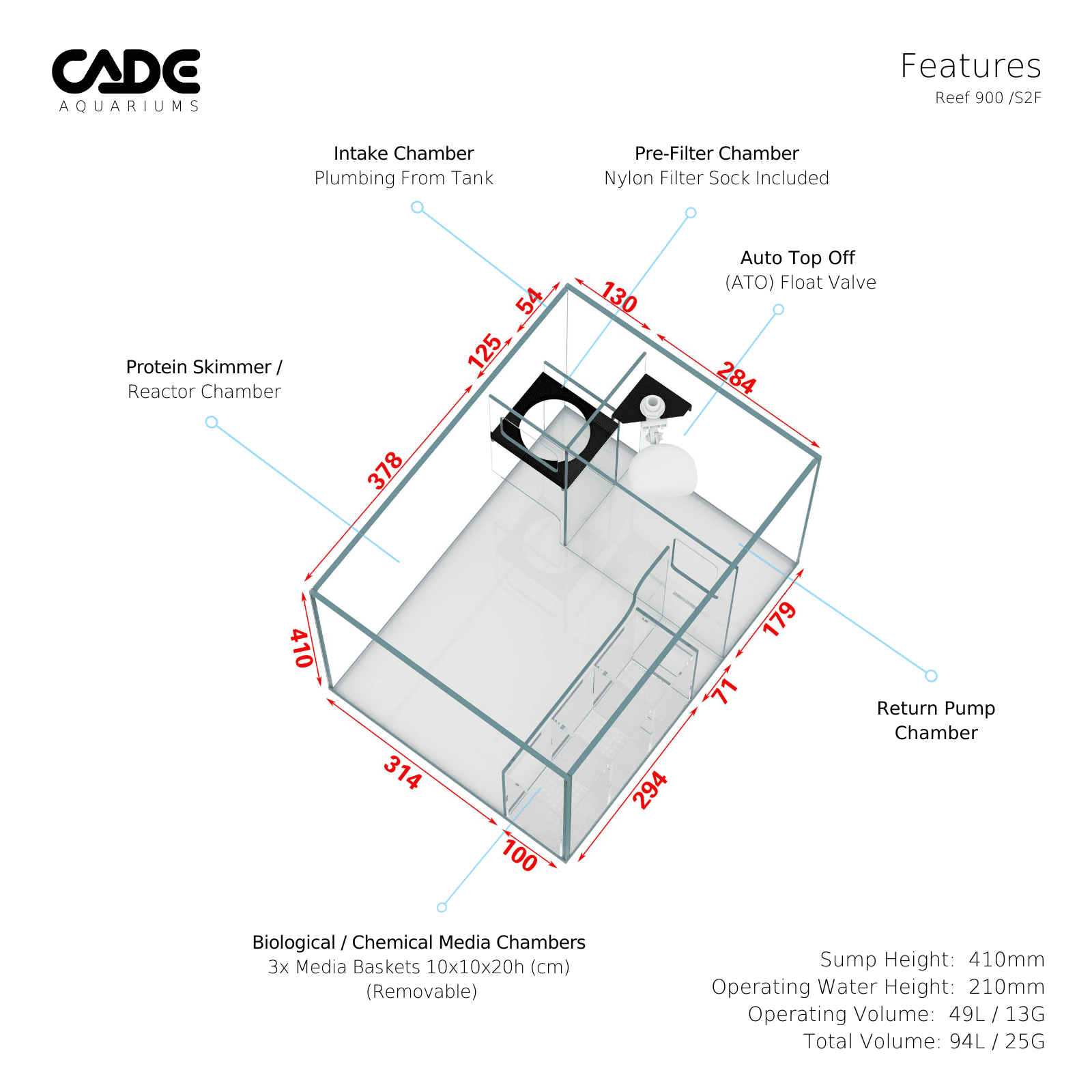 CADE PRO REEF S2/F 900-8