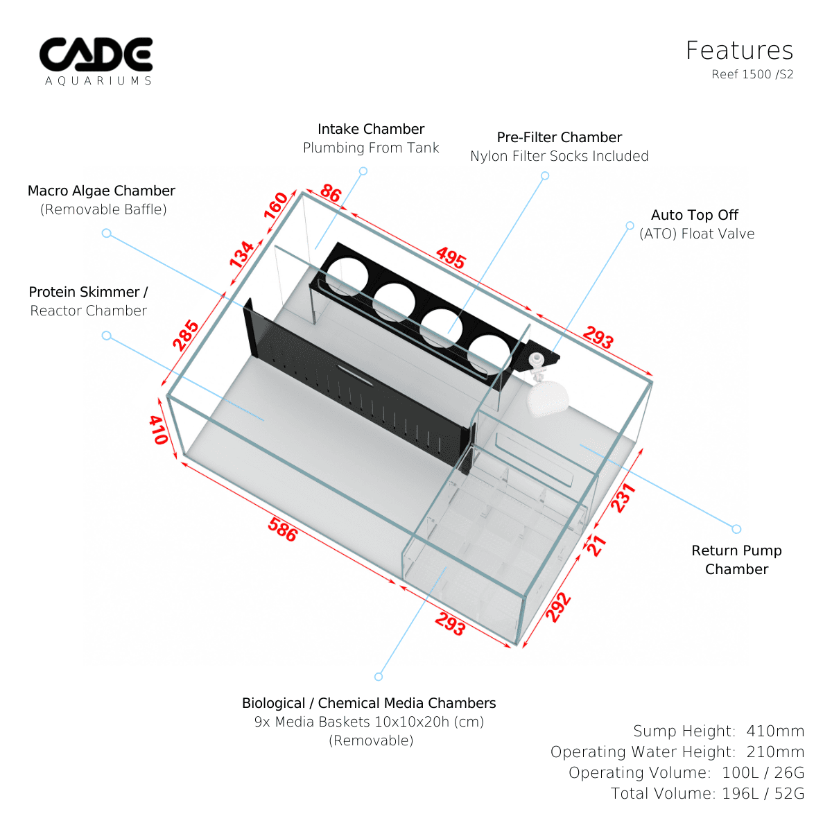 CADE PRO REEF S2/F 1500-19