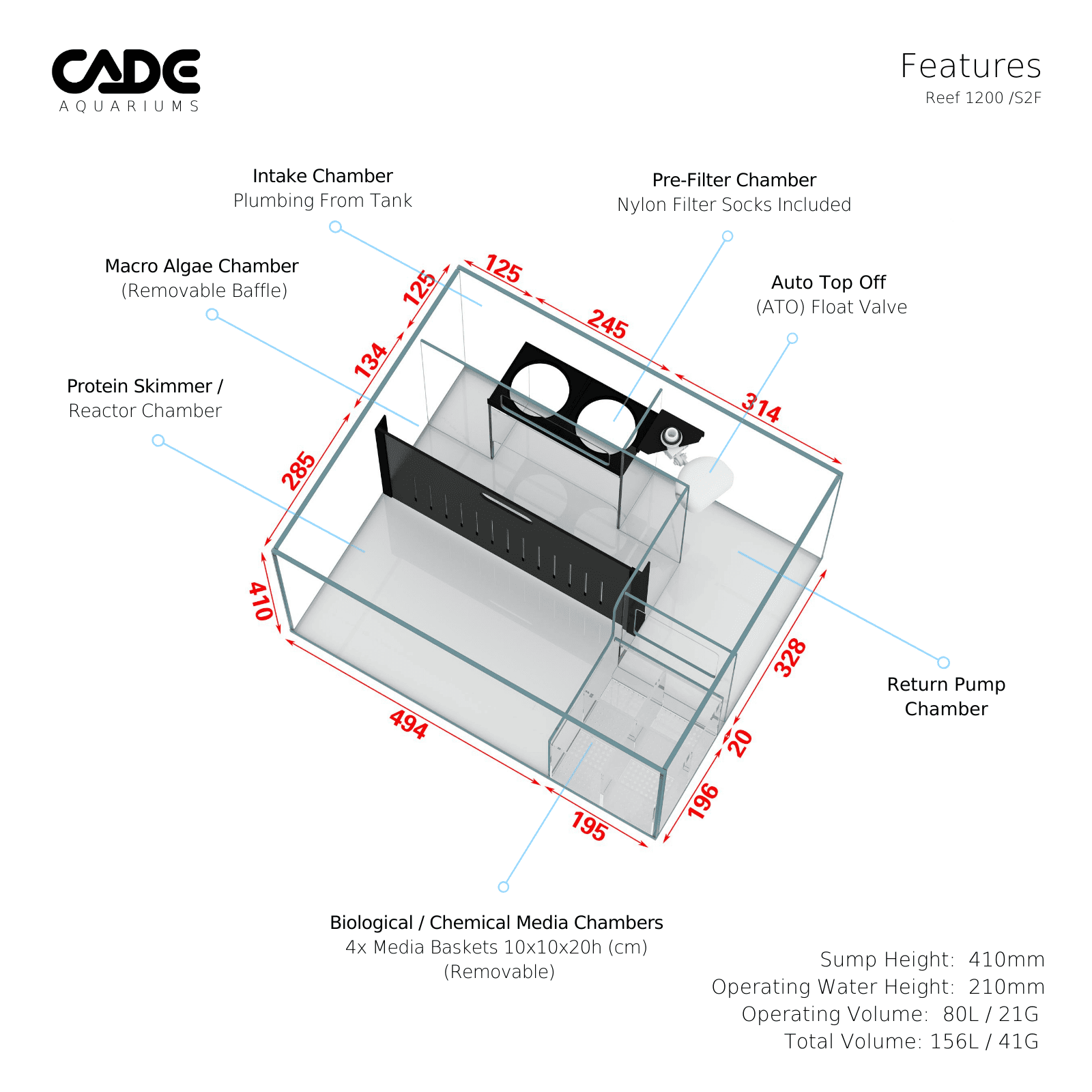 CADE PRO REEF S2/F 1200-12
