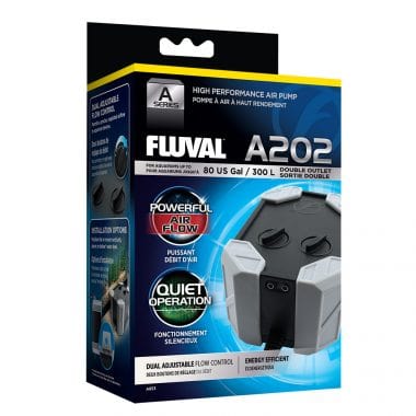Fluval A Series Air Pump A202 Twin Outlet 300L 180-220Lh-1