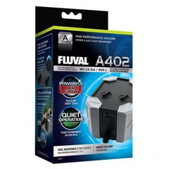 Fluval A Series Air Pump A402 Twin Outlet 600L 330-370Lh-1