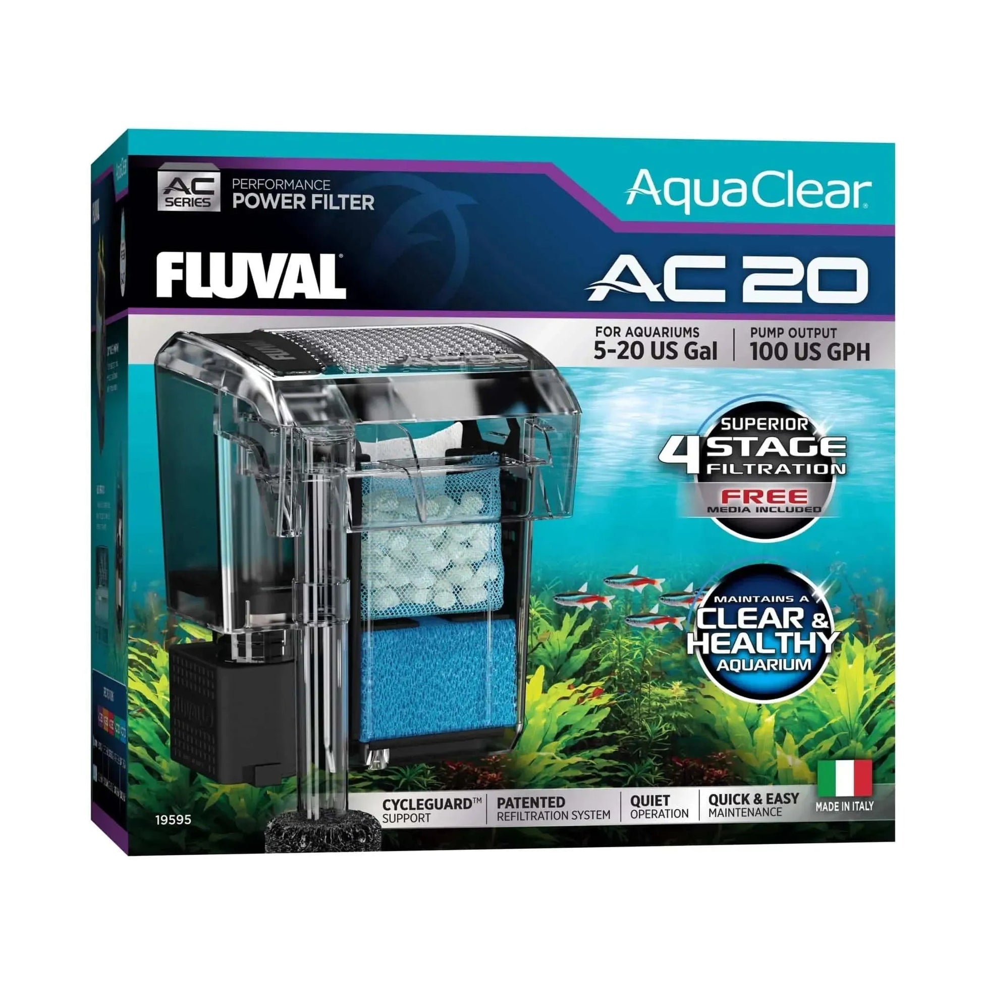 Fluval Aquaclear Hang on Filter AC20 379lph-1