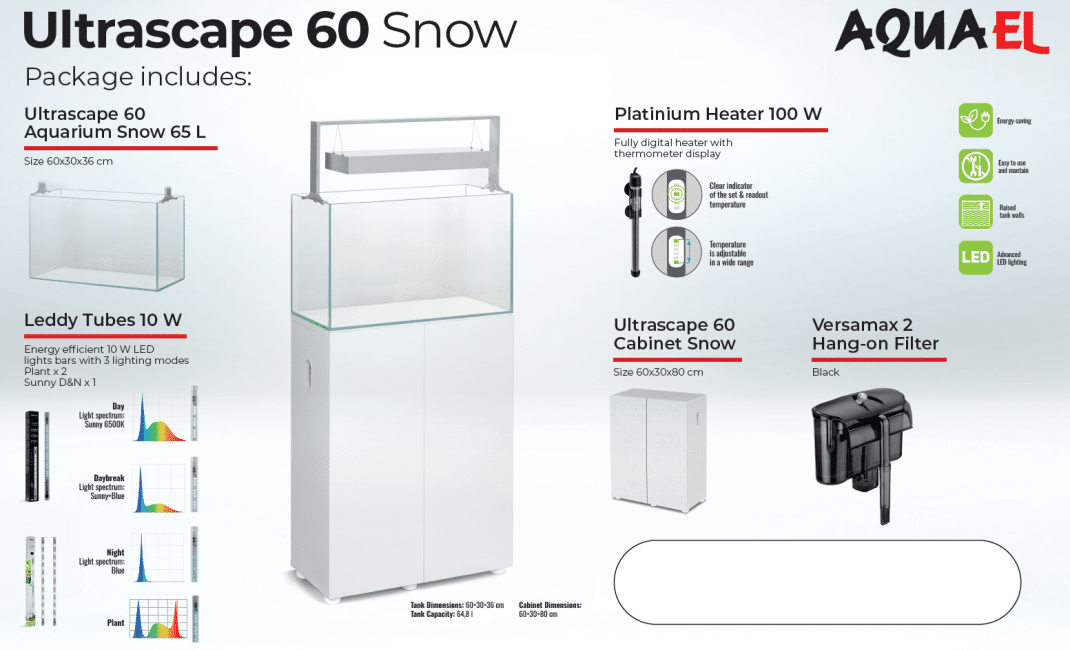 Aquael Ultrascape 60 Snow Package-1