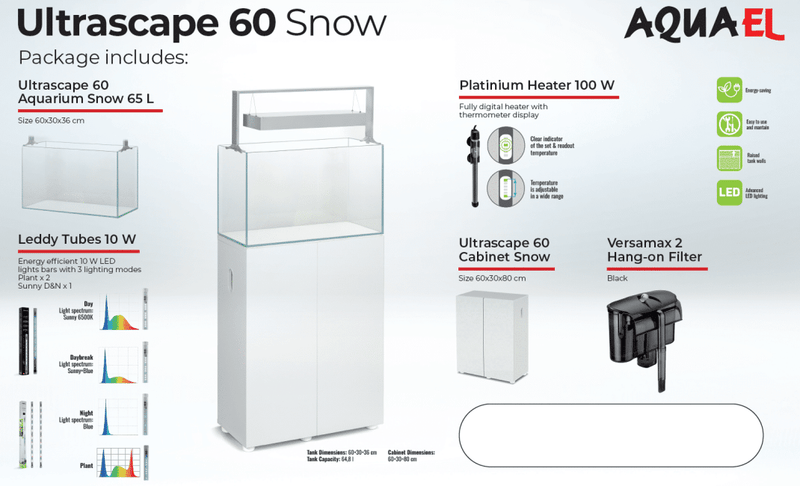 Aquael Ultrascape 60 Snow Package-1
