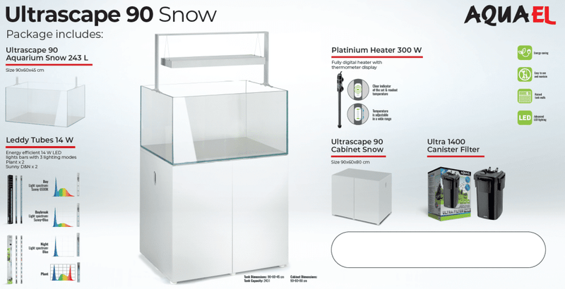 Aquael Ultrascape 90 Snow Package-1