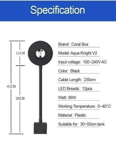 Spectra Aqua Knight V2 LED Reeef Aquarium Light 36w-3