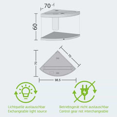 Juwel Trigon 190 LED Aquarium Light Wood-9